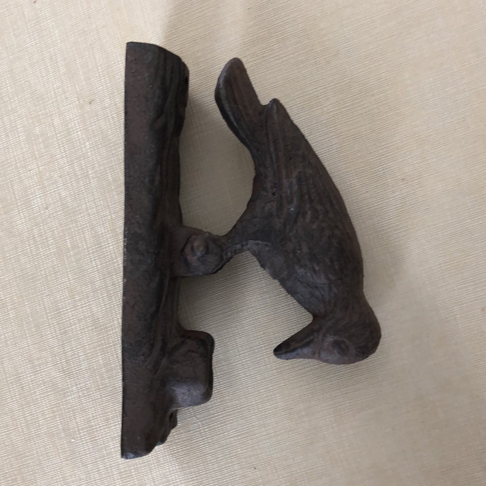 Woodpecker Door Knocker Cast Metal Heavy Brown - Picture 3 of 6